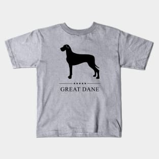 Great Dane Black Silhouette Kids T-Shirt